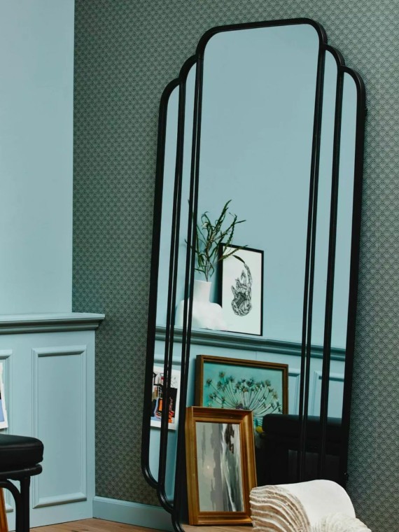 Miroir en métal noir Skylark Nordal