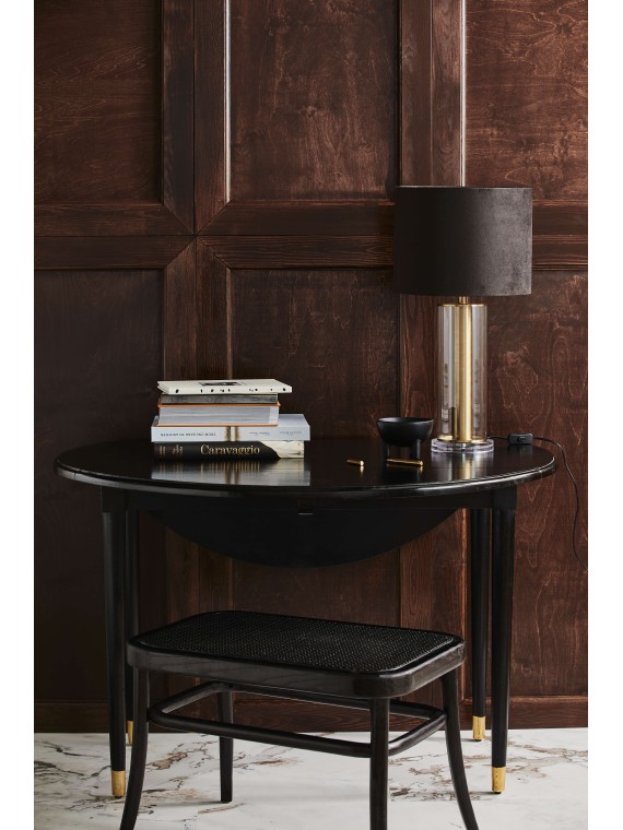 nordal Round folding table in black wood Ahr