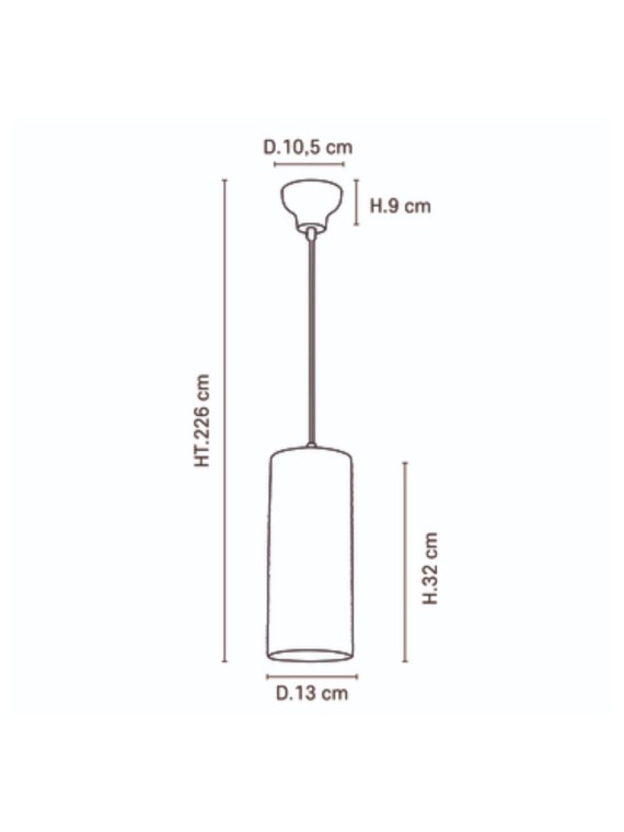 Metal and fabric 1-light pendant, Cosiness 13 Market Set