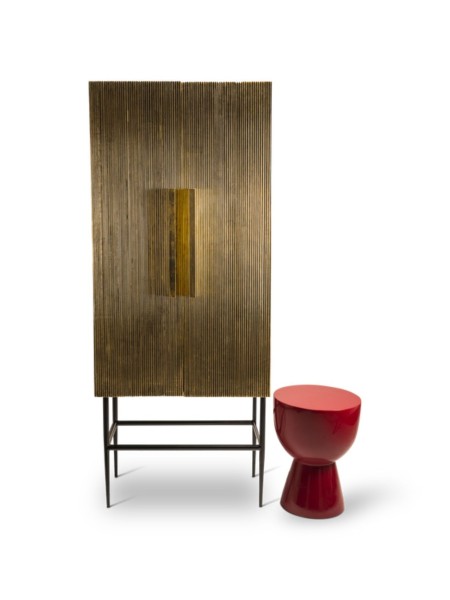 Cabinet en métal doré Ribbel Tall Pols Potten