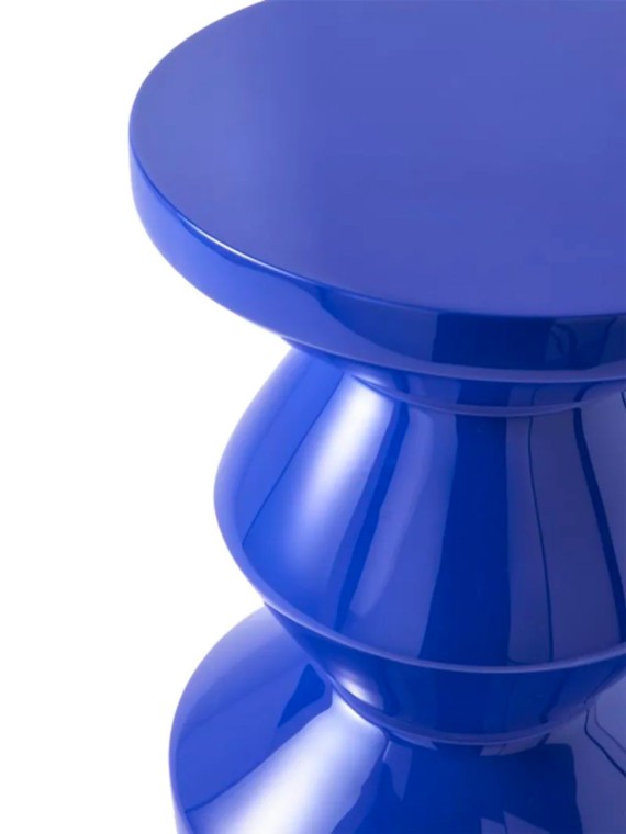 Dark blue lacquered stool Zig Zag, Pols Potten | MBS Design