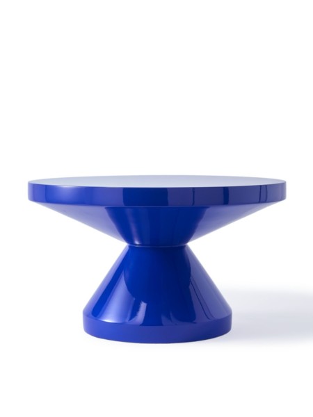 Table basse laqué bleu foncé Zig Zag Pols Potten