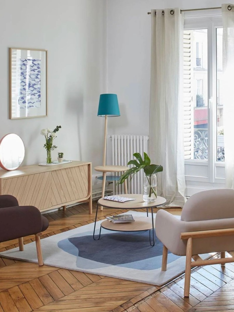 Wool carpet gray and blue Serge Harto | MBS DESIGN