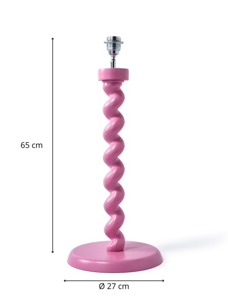 Lampe Twitter Pols Potten avec pied rose et abat-jour vert H45cm