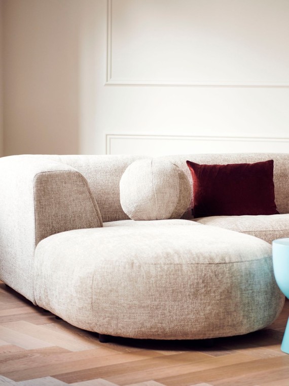 Canapé d'angle modulable Module Ecru Pols Potten