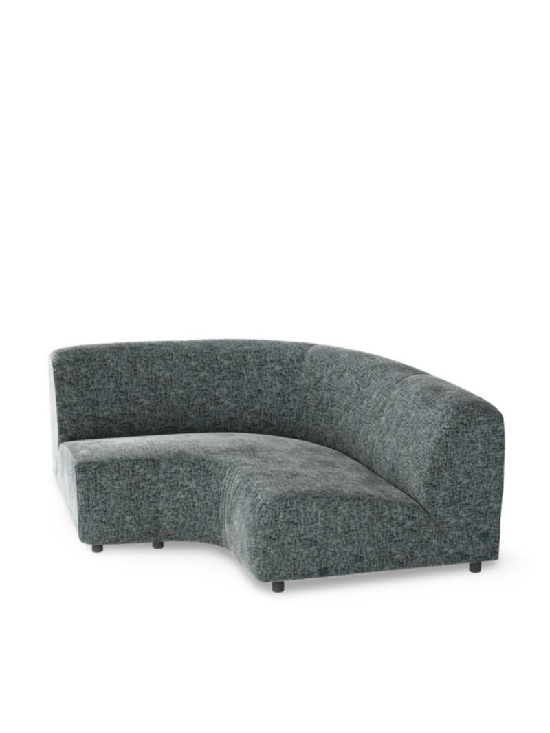 Quart de canapé en tissu vert, Module pols potten