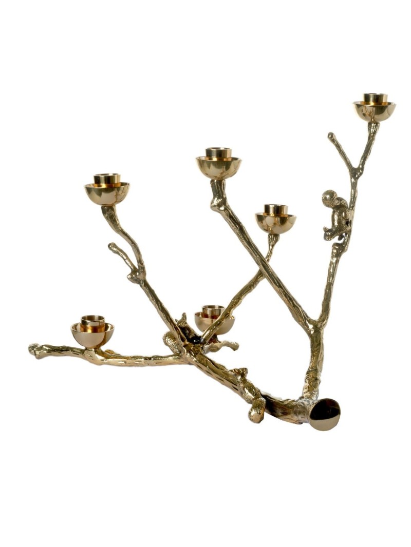 Chandelier Twiggy branche doré écureuils Pols Potten