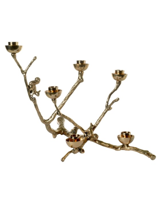 Chandelier Twiggy branche doré écureuils Pols Potten