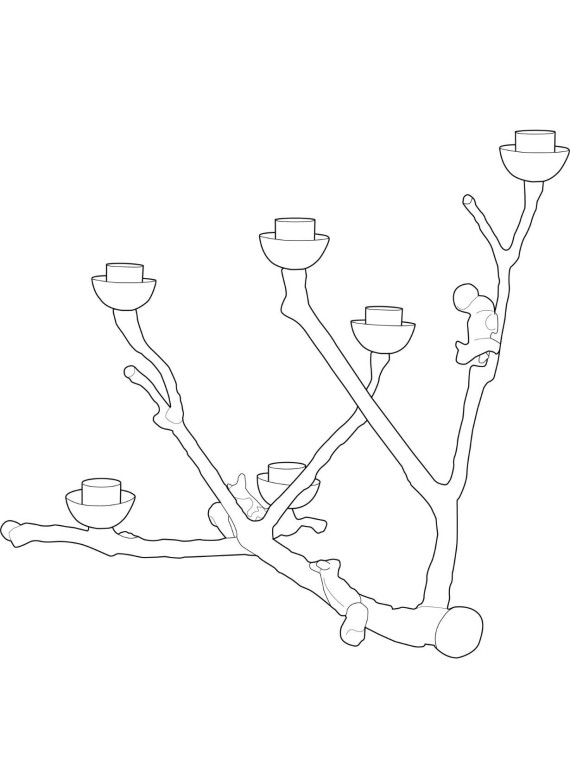 Twiggy candlestick golden branch squirrels Pols Potten