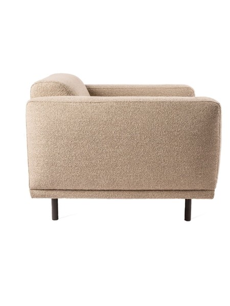 Beige Lounge Chair in boucle Fabric Teddy Pols Potten