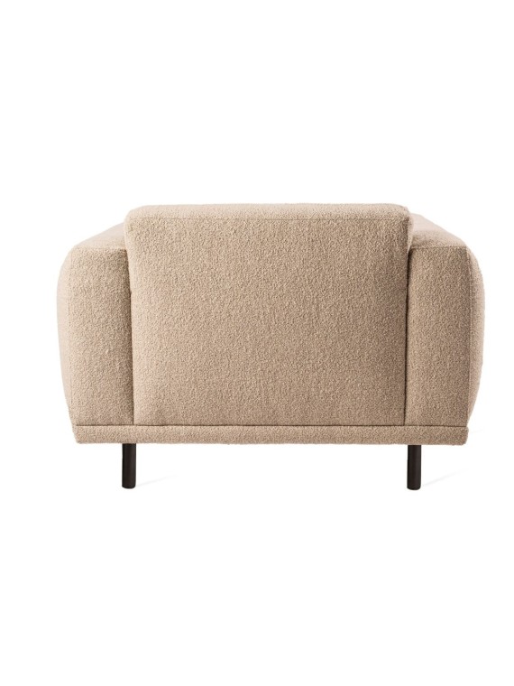 Beige Lounge Chair in boucle Fabric Teddy Pols Potten