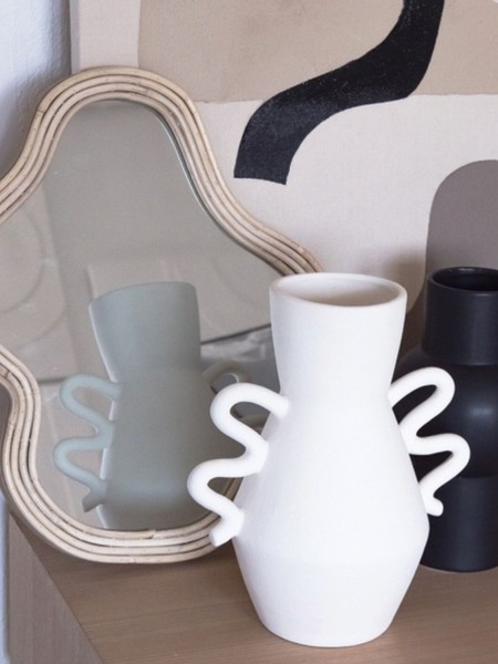 Objet Vase en céramique Wave Blanc