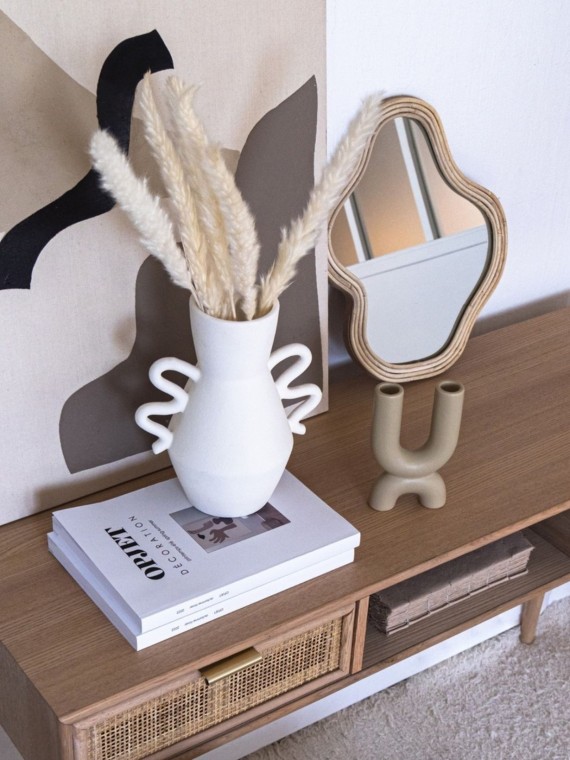 Opjet Wave Ceramic Vase White