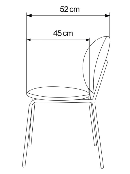 Pols Potten - Chaise Simply en métal noir et tissu | MBS Design
