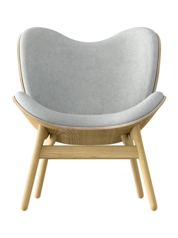 Umage Conversation Piece lounge chair low horizons natural oak white sands upholstery