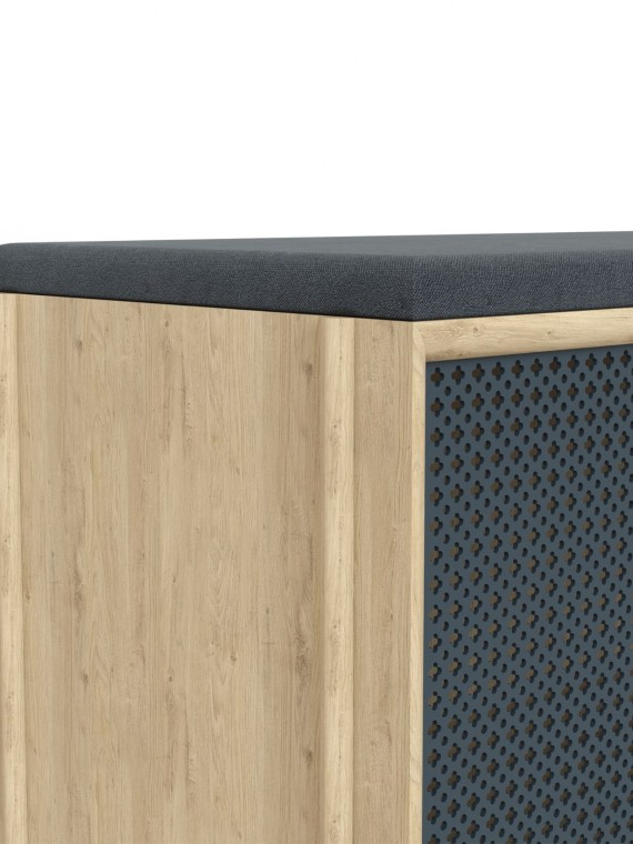 Harto Natural oak entrance bench Gabin