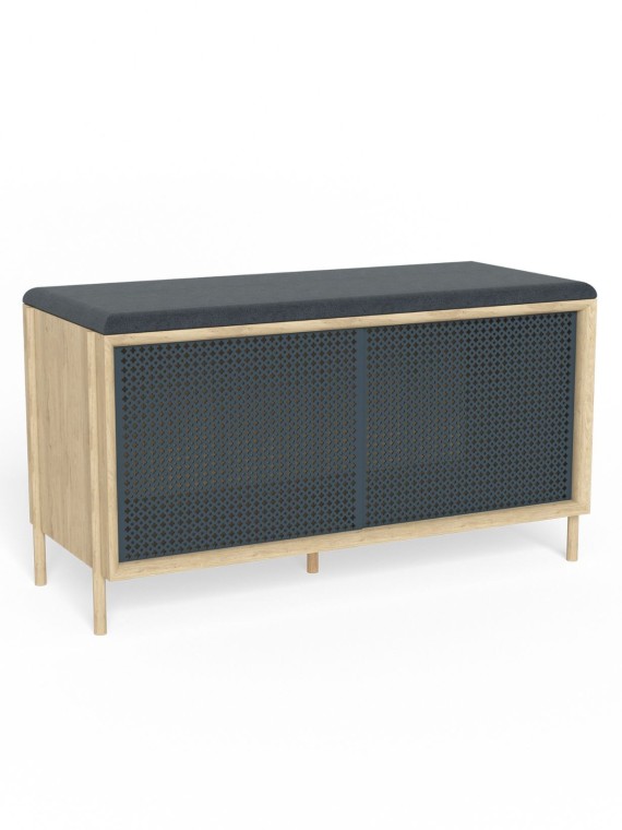 Harto Natural oak entrance bench Gabin