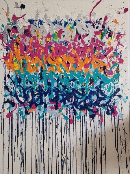 Acrylique sur toile H131 x L97 cm, 2017 - Cosmos