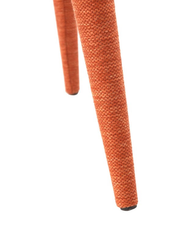 Chaise de table orange en tissu, Berry