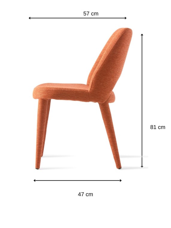 orange fabric table chair, Holy
