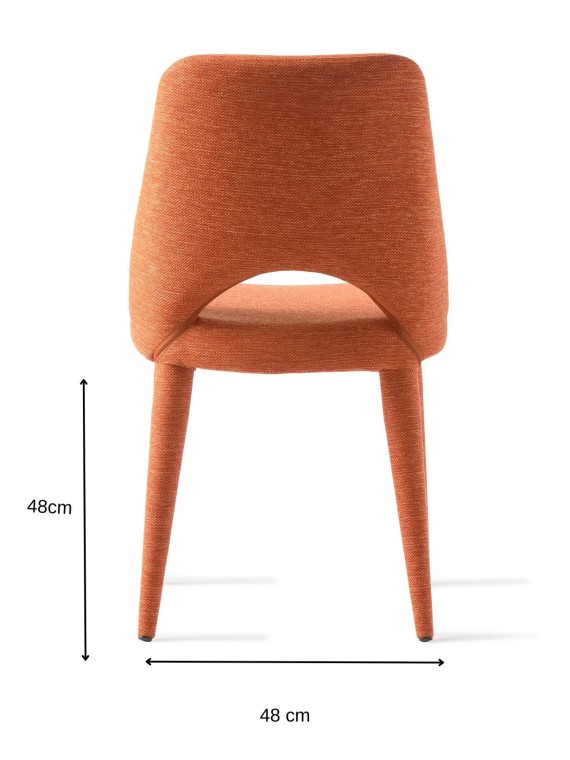 orange fabric table chair, Holy
