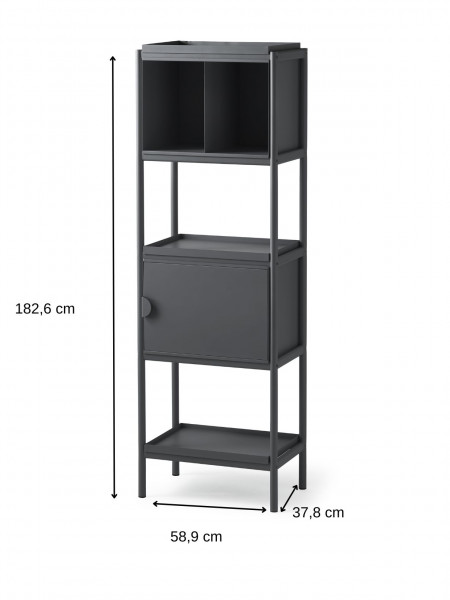 black metal shelf, Toss Tall cabinet