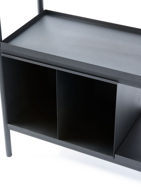 black metal shelf, Toss Wide Cabinet