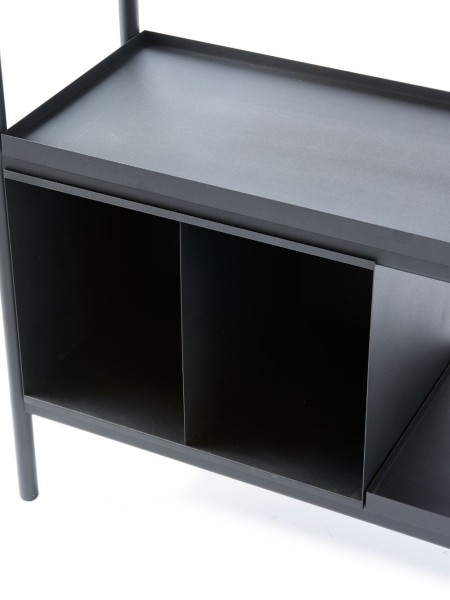 Etagère noire en métal, Toss Wide Cabinet