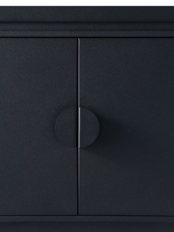 Etagère noire en métal, Toss Wide Cabinet