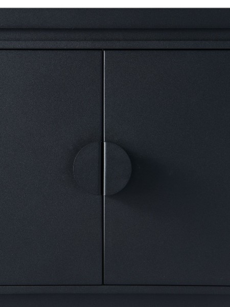 Etagère noire en métal, Toss Wide Cabinet