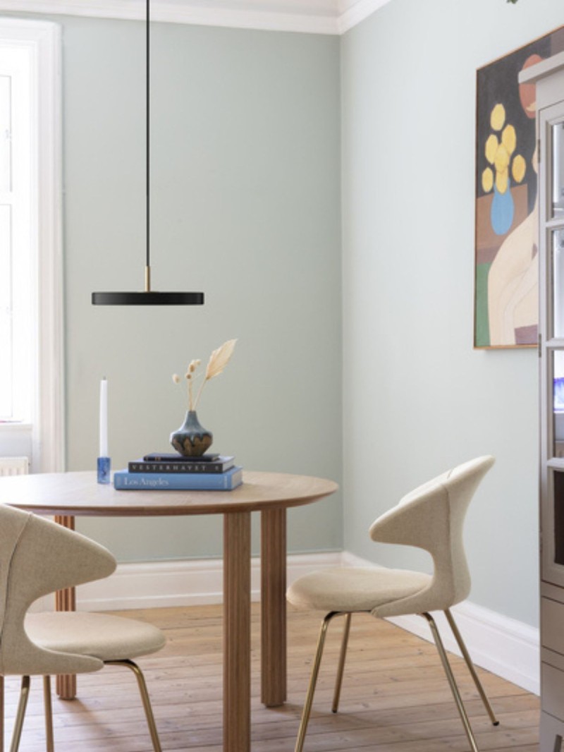 Suspension LED avec détail en laiton, Asteria Mini gris anthracite