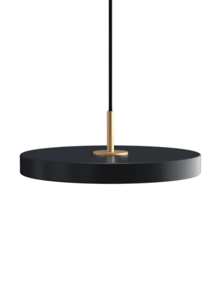 Suspension LED avec détail en laiton, Asteria Mini gris anthracite