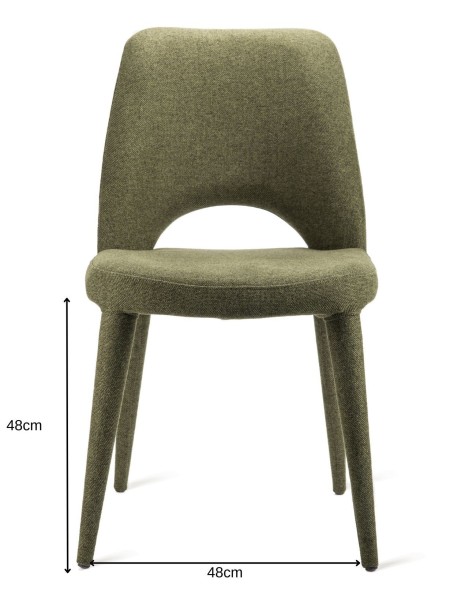 Olive green fabric table chair, Holy