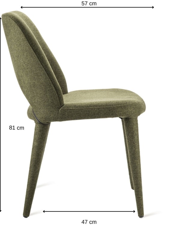 Olive green fabric table chair, Holy
