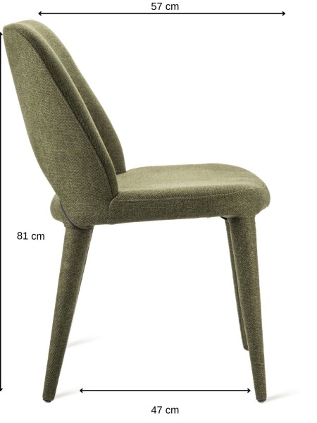 Olive green fabric table chair, Holy