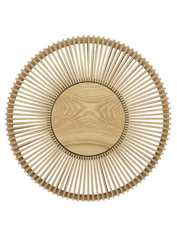 Large light oak wall lamp, Clava Up Wood