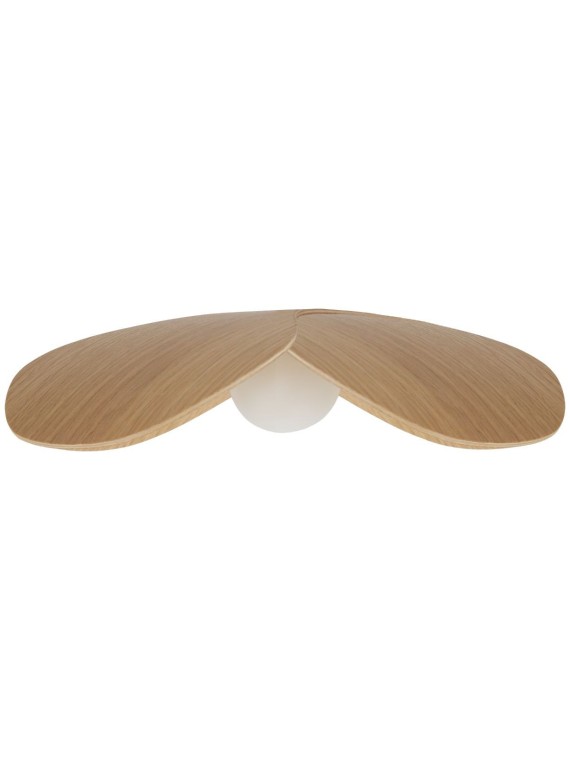 medium lampshade in light oak , forget me not