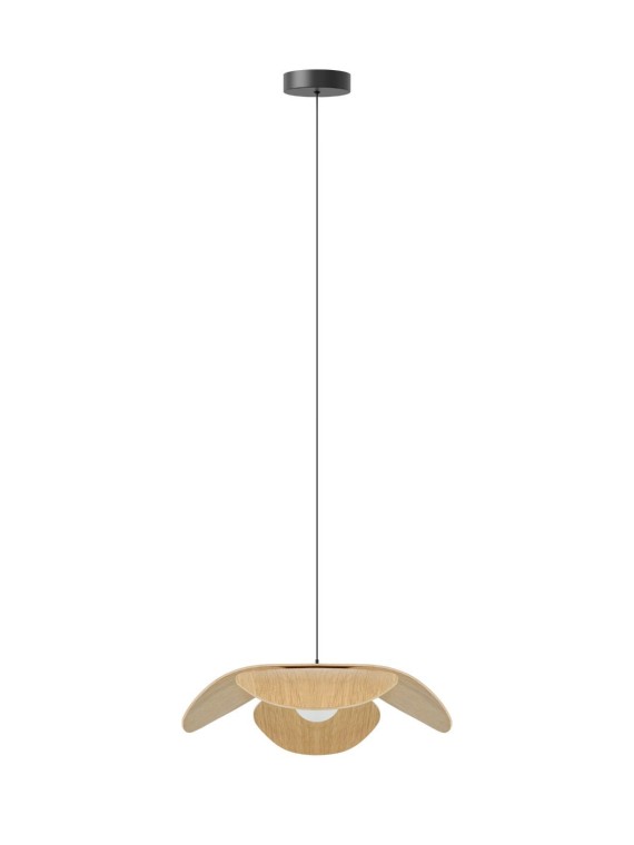 medium lampshade in light oak , forget me not