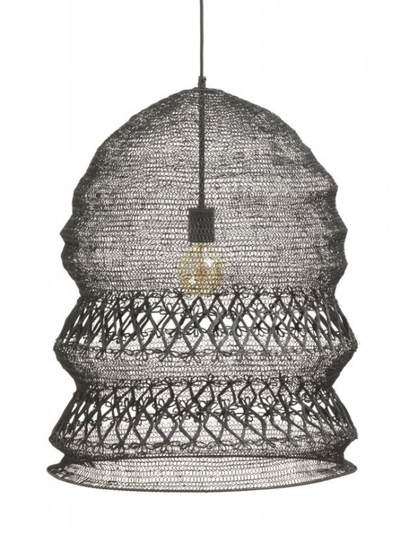 Hanging lamp in black wire, Filo