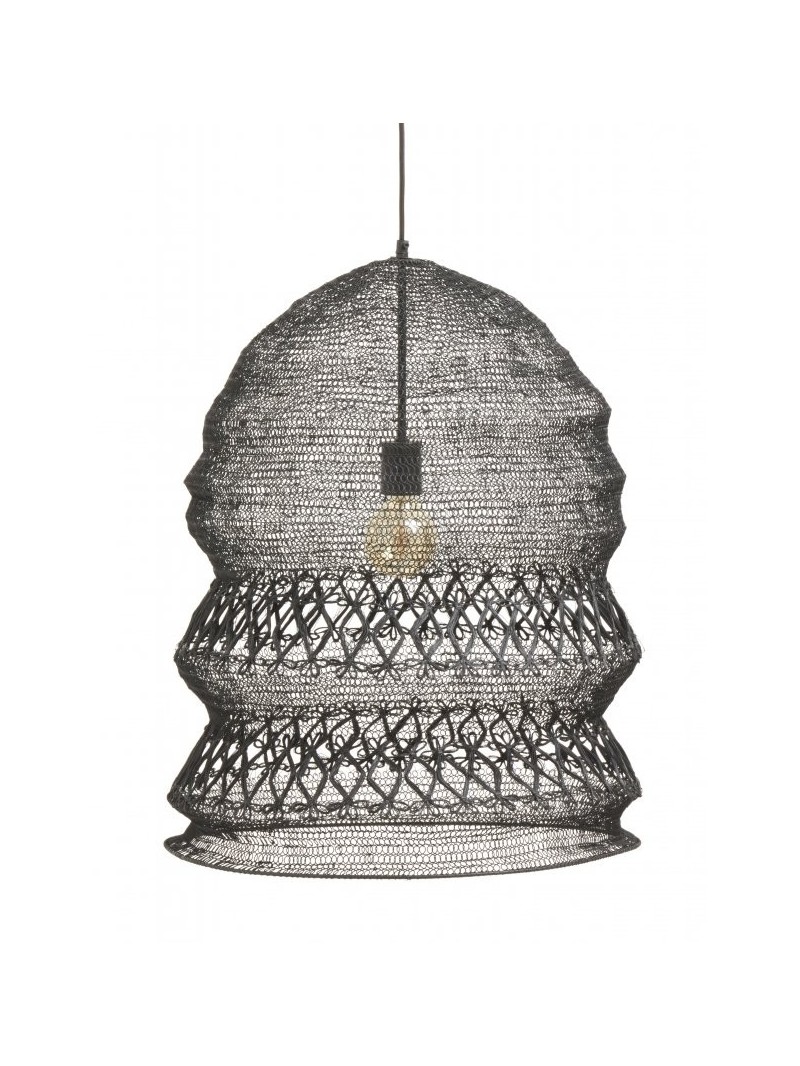 Lampe suspendue en fil de fer noir, Filo | MBS Design