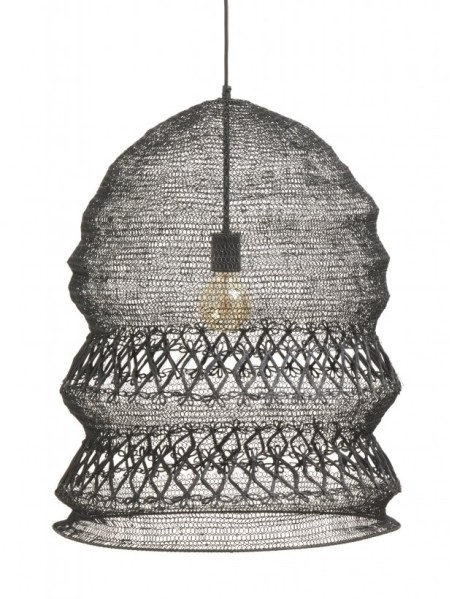 Lampe suspendue en fil de fer noir, Filo | MBS Design