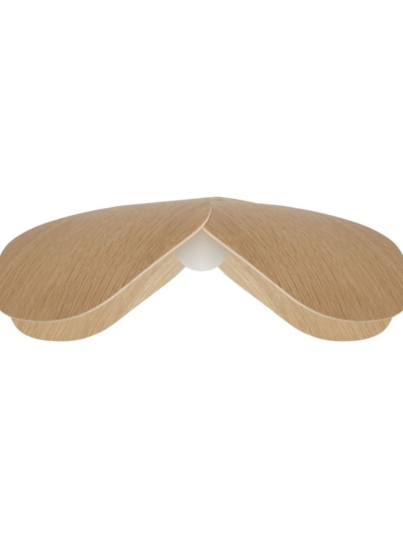 large lampshade in light oak , forget me not