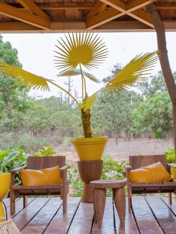 Pols Potten Tabouret Senofo en bois naturel