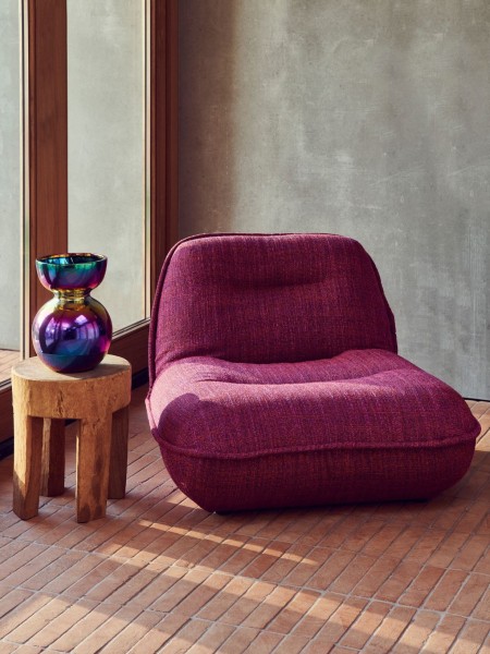 Tabouret en bois rond à quatre pieds carrés, Pols Potten | MBS Design