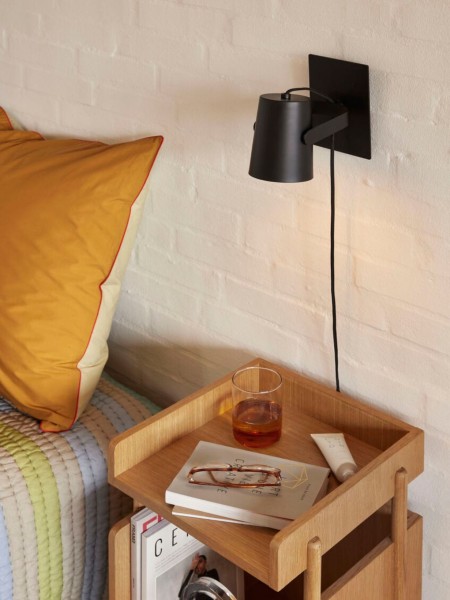 Hubsch Lampe murale noire Ardent