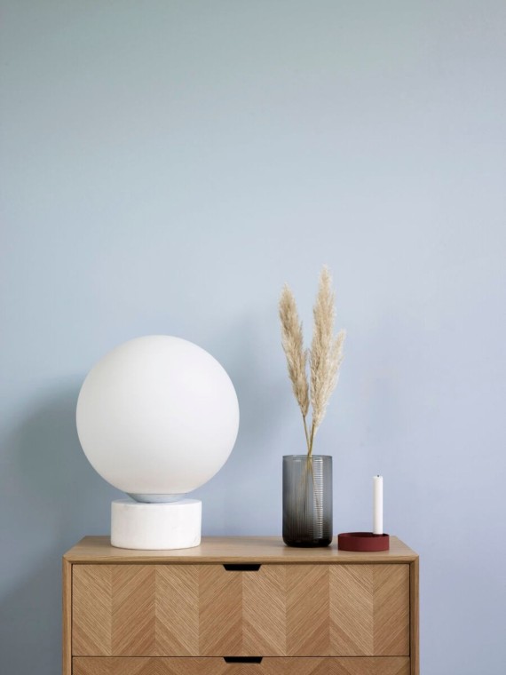 Hübsch Table lamp Sphere in glass and marble