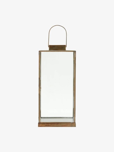 Nordal lanterne avec couvercle plat, Antique fer doré or taille m