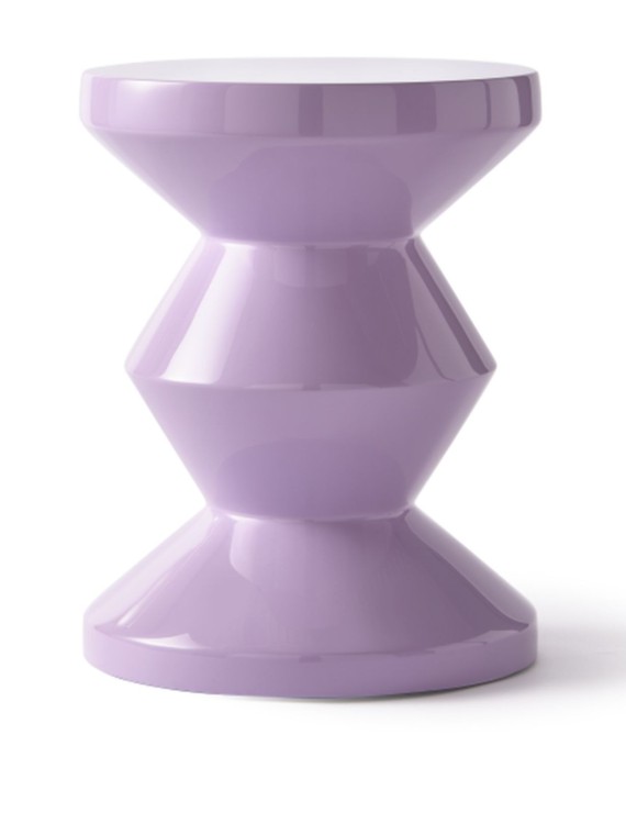 Pols Potten lilac lacquered polyester stool Zig Zag