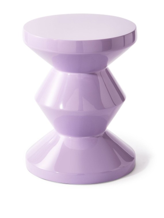Pols Potten Tabouret laqué lilas, Zig Zag