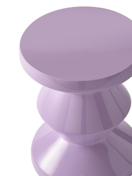 Pols Potten Tabouret laqué lilas, Zig Zag
